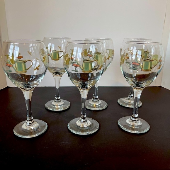 Pfaltzgraff Naturewood Water Goblets/ Wine Glasses. Set of 6
